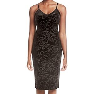 Jessica Simpson NEW Black Size 4 Velvet Midi dress